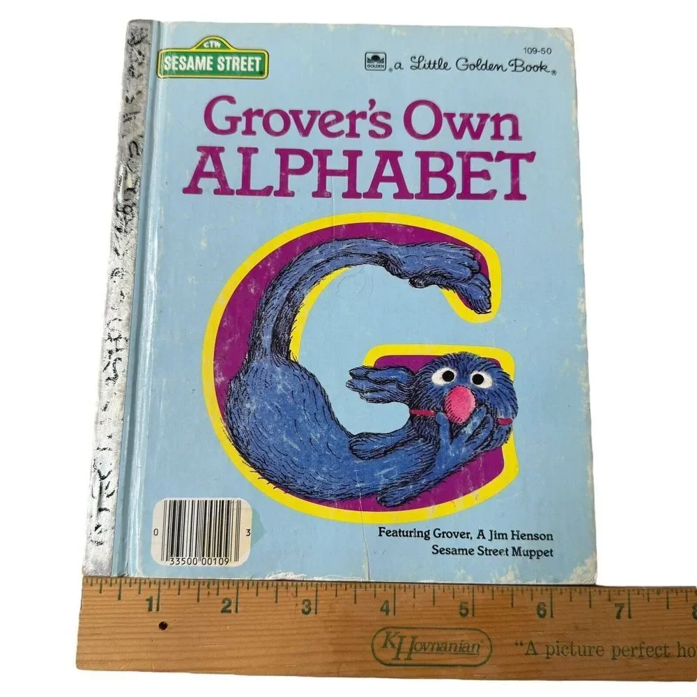 A Little Golden Book Sesame Street Grover's Own Alphabet Hardcover 1978 Vintage‎